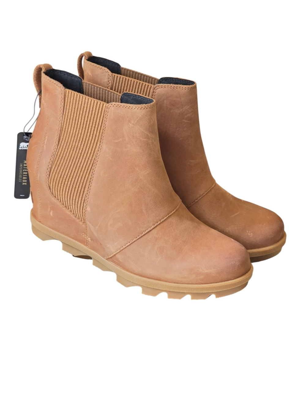 Sorel Joan Rhapsody Chelsea Wedge Waterproof Boots Velvet Tan Women's 10 NWT